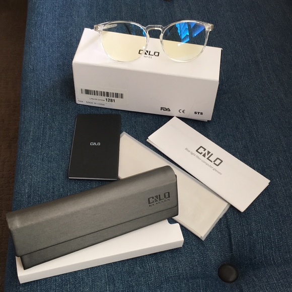 CNLO blue light filter computer glasses. NIB. Clear frames. - Picture 2 of 4